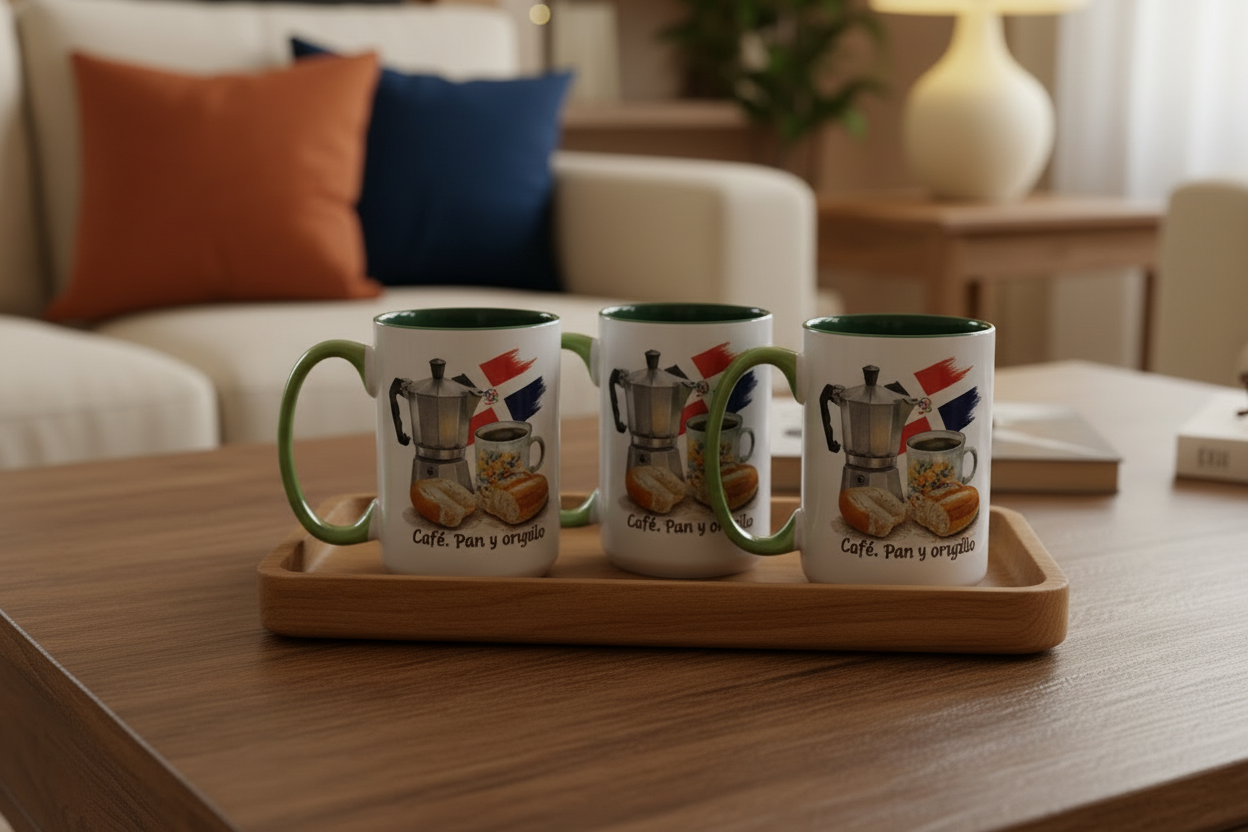Cafe, pan, y orgullo mug